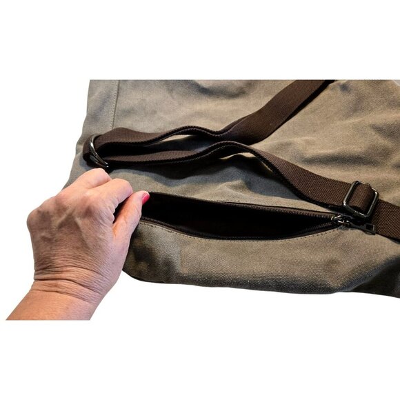 MyHozee Gray Canvas Interchangeable Shoulder Bag To Backpack w/Adjustable Strap - Picture 11 of 16